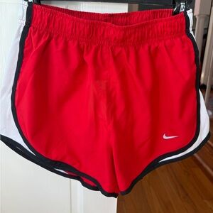 Nike Women's Athletic Shorts in Red and Black